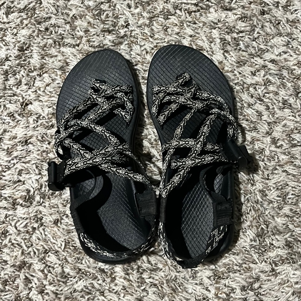 Chaco Women's Black and White Sandals